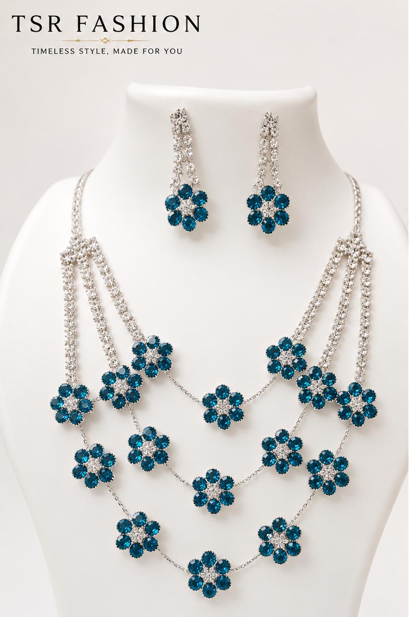 Royal Blue 3 Layer AD Jewellery