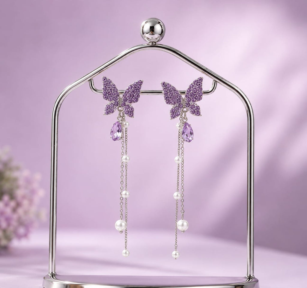 Vassaley korean Design Butterfly Shape Earring For Girls & Women