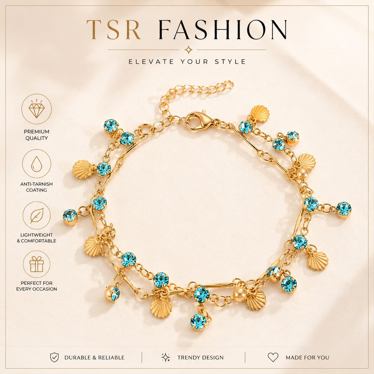 Charm Blue Crystal