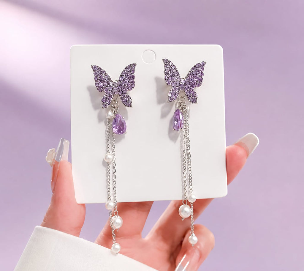 Vassaley korean Design Butterfly Shape Earring For Girls & Women