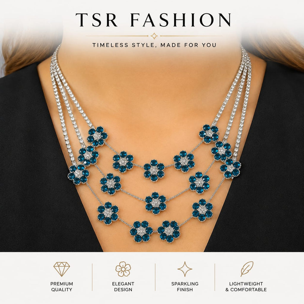 Royal Blue 3 Layer AD Jewellery