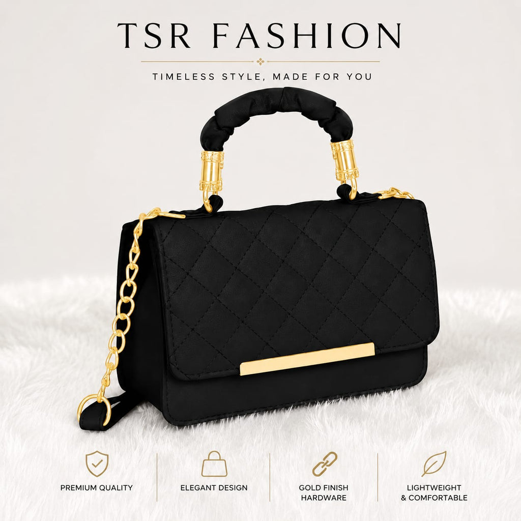 Noir Luxe Quilted Sling