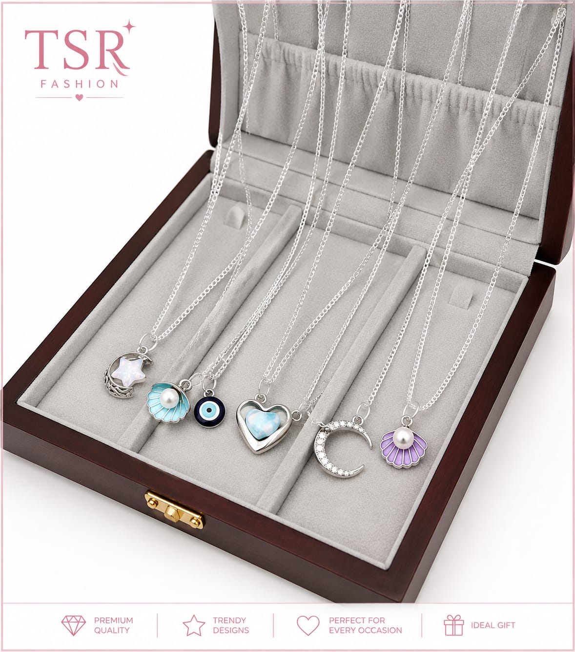 Charm Necklace Set (Pack of 6)